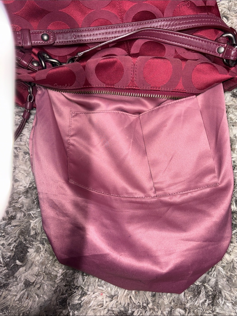 COACH 14147 Brooke Maroon Red Hobo BAG Purse - Picture 11 of 11